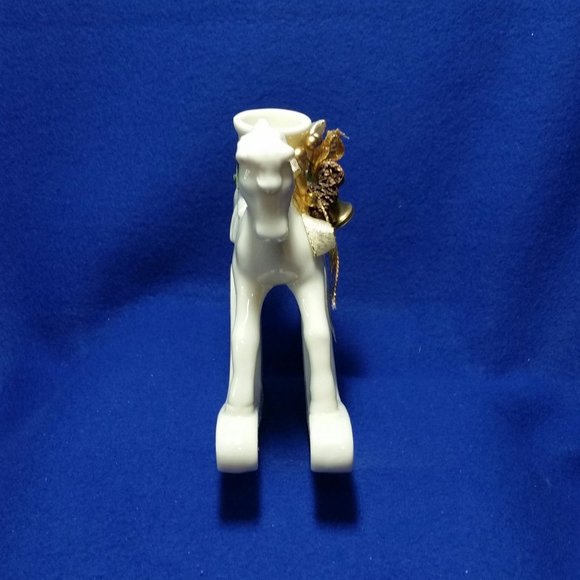 Christmas Rocking Horse Candlestick Holder Home For The Holidays Collection - Picture 4 of 10